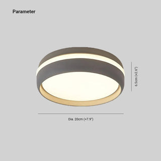Arisha Plafonnier Rond Moderne, Métal, Noir/Gris, Salon