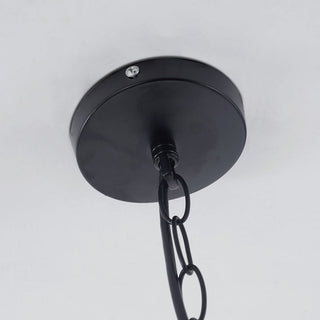 Silva Suspension Dôme Industrielle, Métal, Noir/Noir Blanc/Rouille, Salon