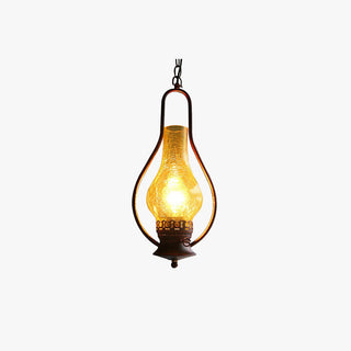 Silva Suspension Lanterne Rétro, Métal/Verre, Bronze Antique/Cuivre Patiné, Salon