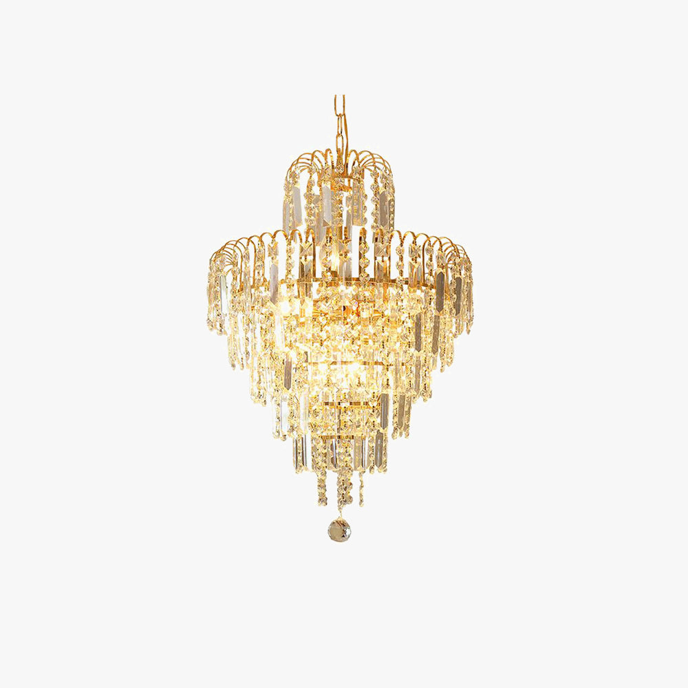 Kristy Lustre Multi Luxueux, Cristal, Or, Salon