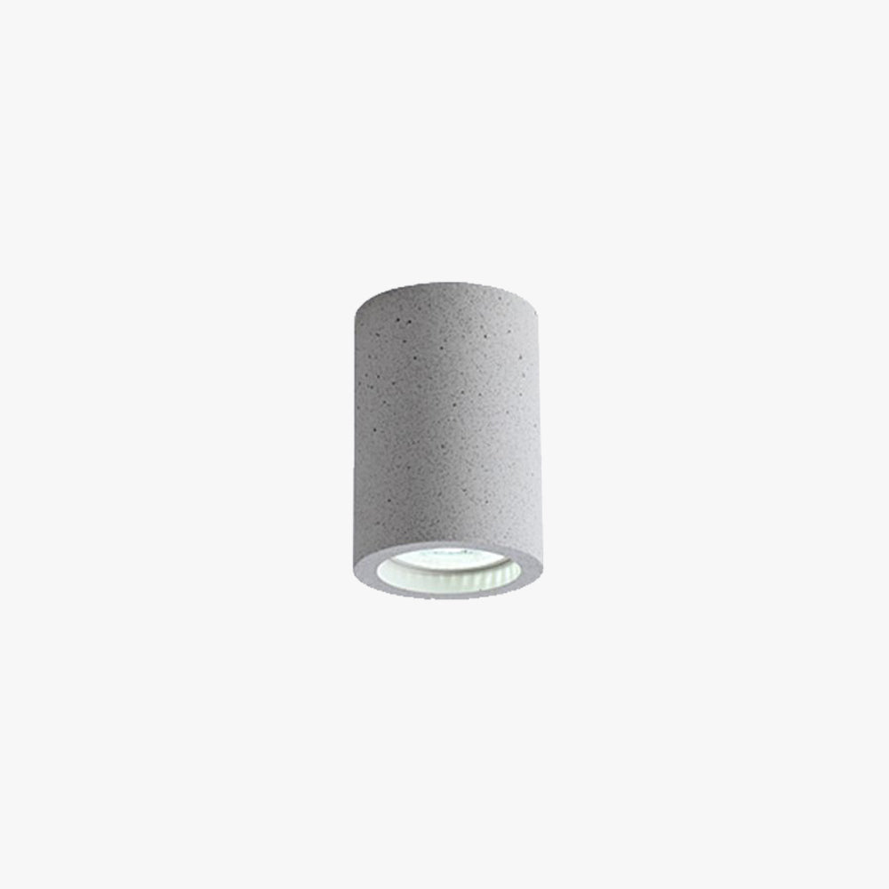 Arisha Plafonnier Cylindre Moderne, Ciment, Blanc/Gris Foncé/Gris Clair, Salon