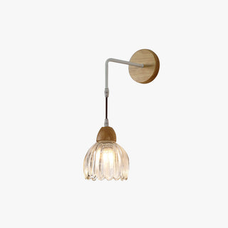 Arisha Applique Murale Fleur Moderne, Bois/Verre, Bois, Cuisine/Couloir