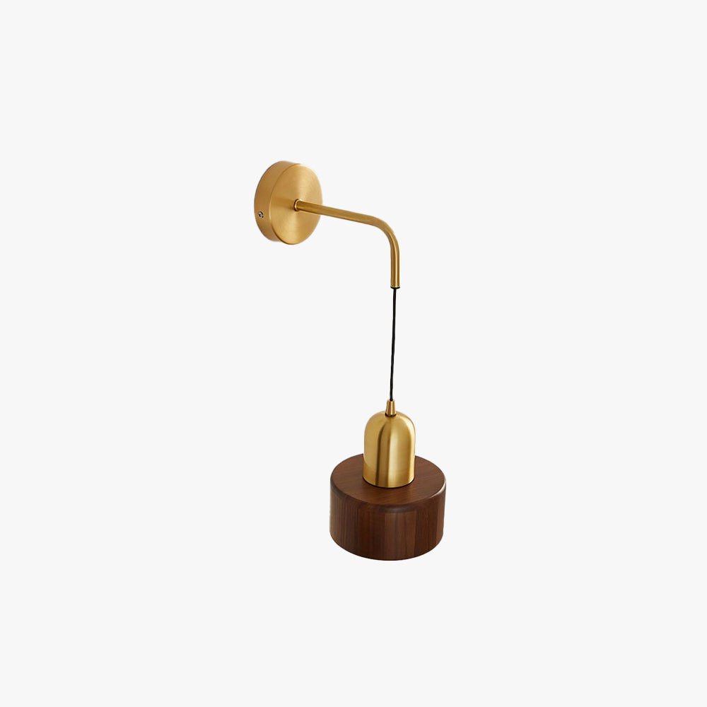 Muto Applique Murale Cylindrique Vintage, Métal/Bois, Salle de Bain