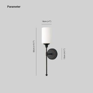 Tiffany Applique Murale Minimaliste Nordique, Métal, Noir/Argent, Chambre à Coucher