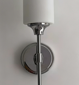 Tiffany Applique Murale Minimaliste Nordique, Métal, Noir/Argent, Chambre à Coucher