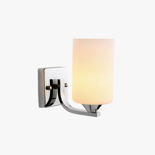 Tiffany Applique Murale Miroir Cylindrique Moderne, Verre/Métal, Noir/Chromé, Salon