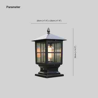 Silva Lampe de Poteau en forme de Lanterne, L 35CM