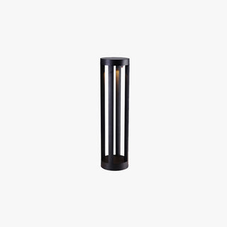 Ray Borne Extérieure Cylindre Minimaliste, Métal, Noir, Cour