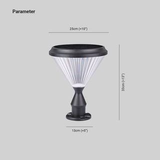 Ray Lampe de Poteau Solaire en forme de Diamant, L 33CM