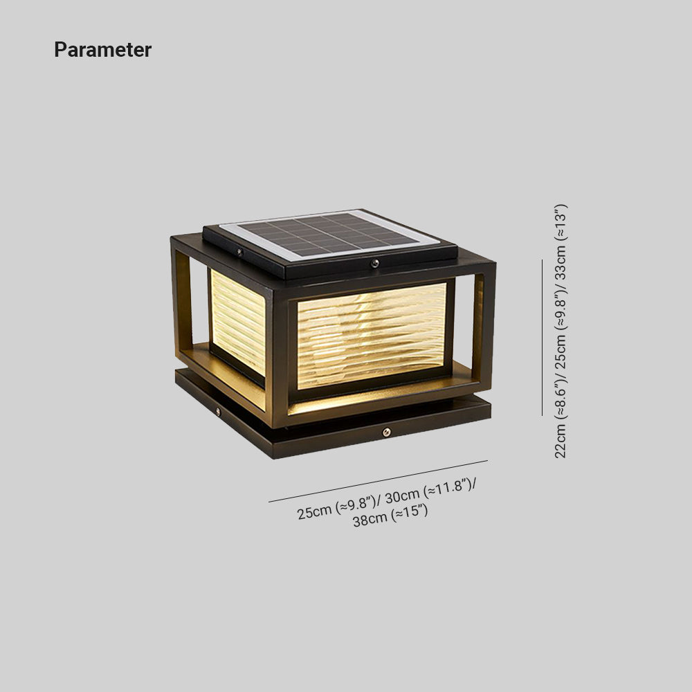 Ray Lampe Solaire de Poteau, Noire, L 25/30/38CM