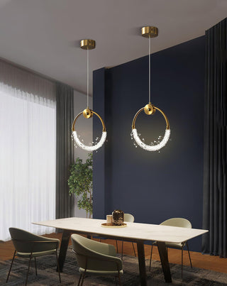 Lustre Suspension Élégante en Cristal