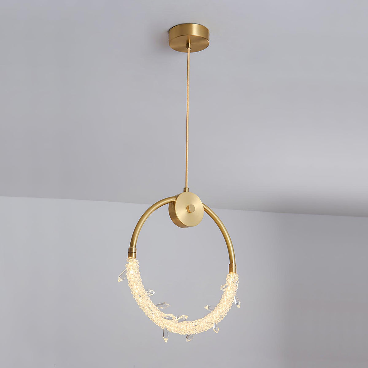 Lustre Suspension Élégante en Cristal