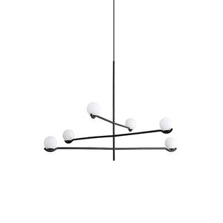 Noir Suspension Minimaliste en Verre