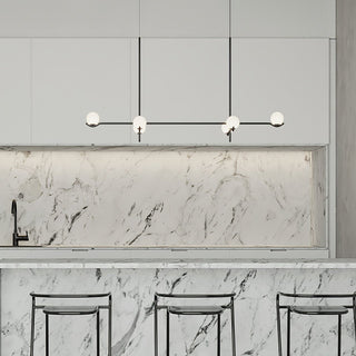 Noir Suspension Minimaliste en Verre