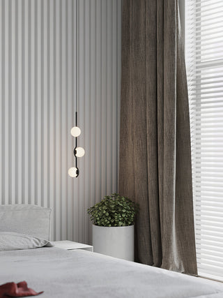 Noir Suspension Minimaliste en Verre