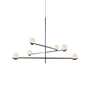 Noir Suspension Minimaliste en Verre