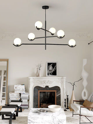 Noir Suspension Minimaliste en Verre