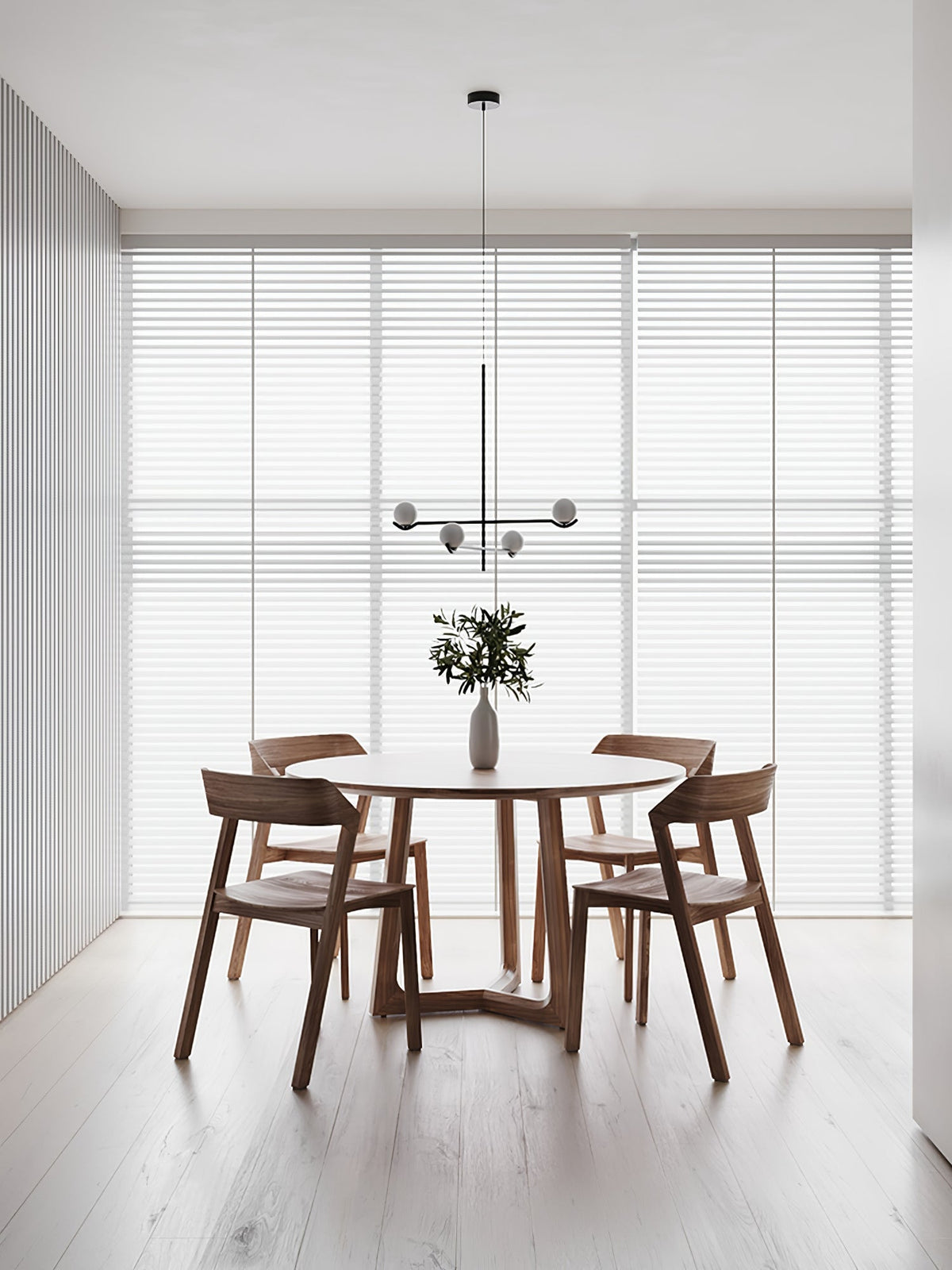 Noir Suspension Minimaliste en Verre