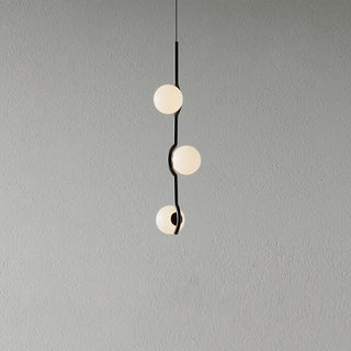 Noir Suspension Minimaliste en Verre