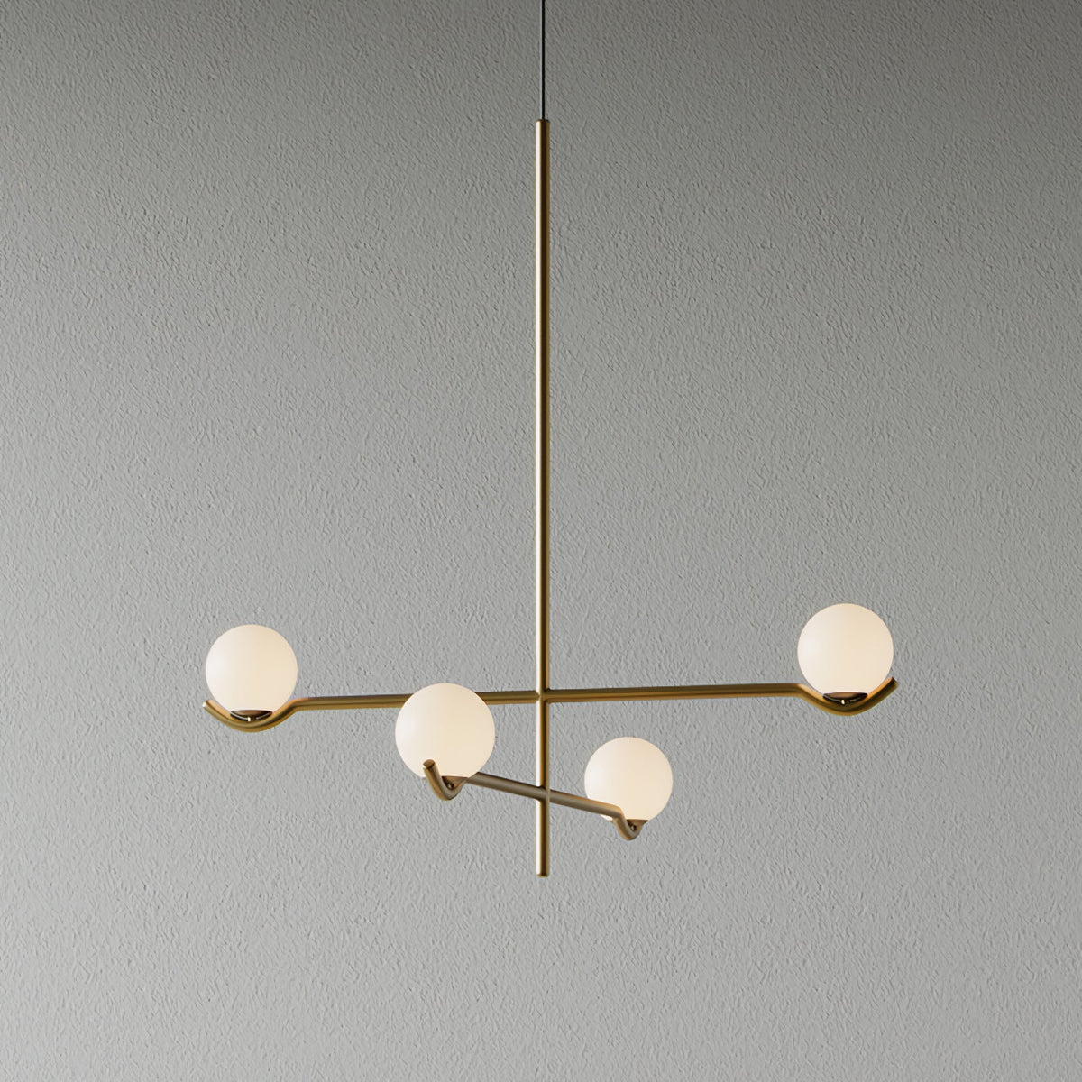 Noir Suspension Minimaliste en Verre