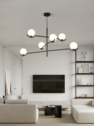 Noir Suspension Minimaliste en Verre