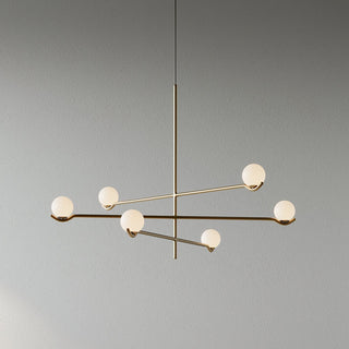 Noir Suspension Minimaliste en Verre