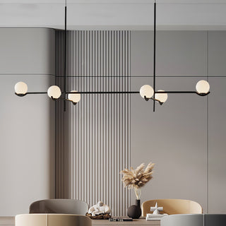 Noir Suspension Minimaliste en Verre