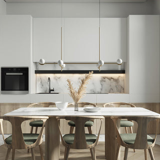 Noir Suspension Minimaliste en Verre