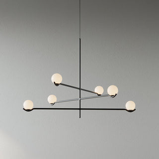 Noir Suspension Minimaliste en Verre
