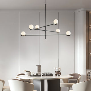 Noir Suspension Minimaliste en Verre