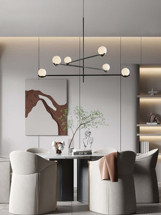 Noir Suspension Minimaliste en Verre