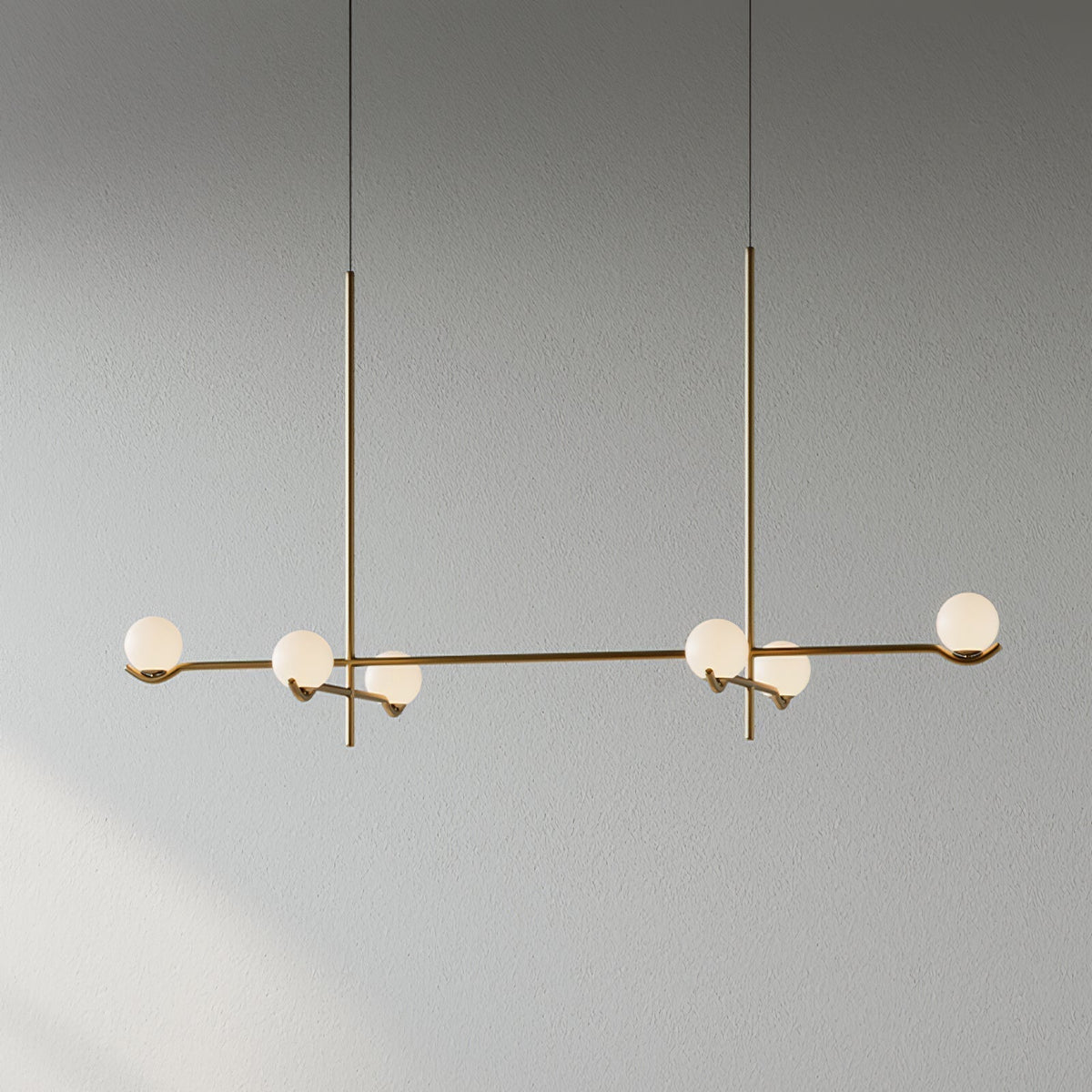 Noir Suspension Minimaliste en Verre