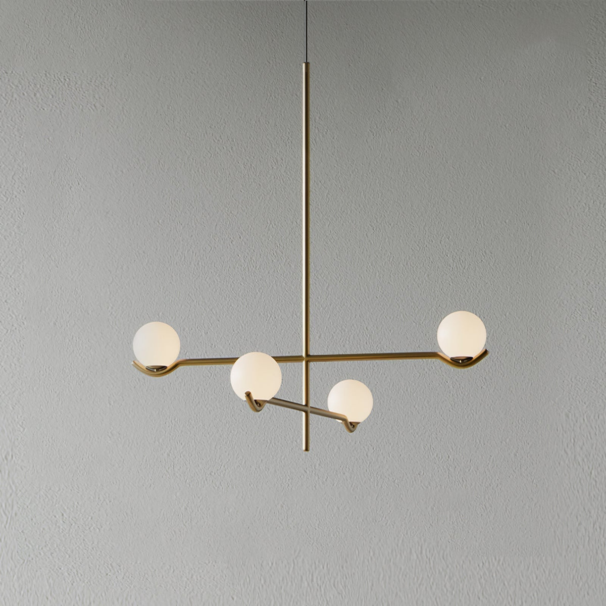 Noir Suspension Minimaliste en Verre