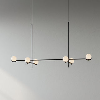 Noir Suspension Minimaliste en Verre