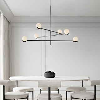 Noir Suspension Minimaliste en Verre