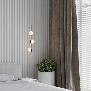 Noir Suspension Minimaliste en Verre