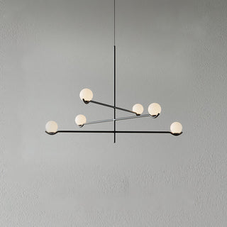 Noir Suspension Minimaliste en Verre