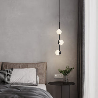 Noir Suspension Minimaliste en Verre