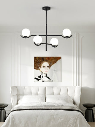 Noir Suspension Minimaliste en Verre