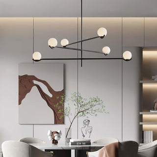 Noir Suspension Minimaliste en Verre