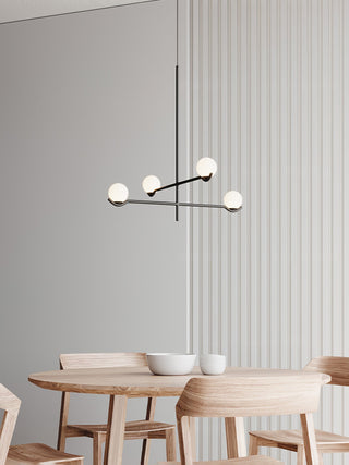 Noir Suspension Minimaliste en Verre