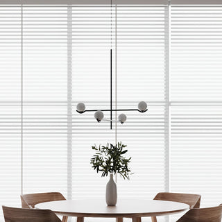 Noir Suspension Minimaliste en Verre