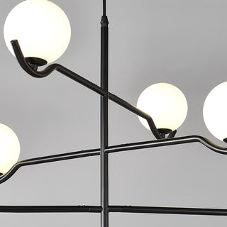 Noir Suspension Minimaliste en Verre