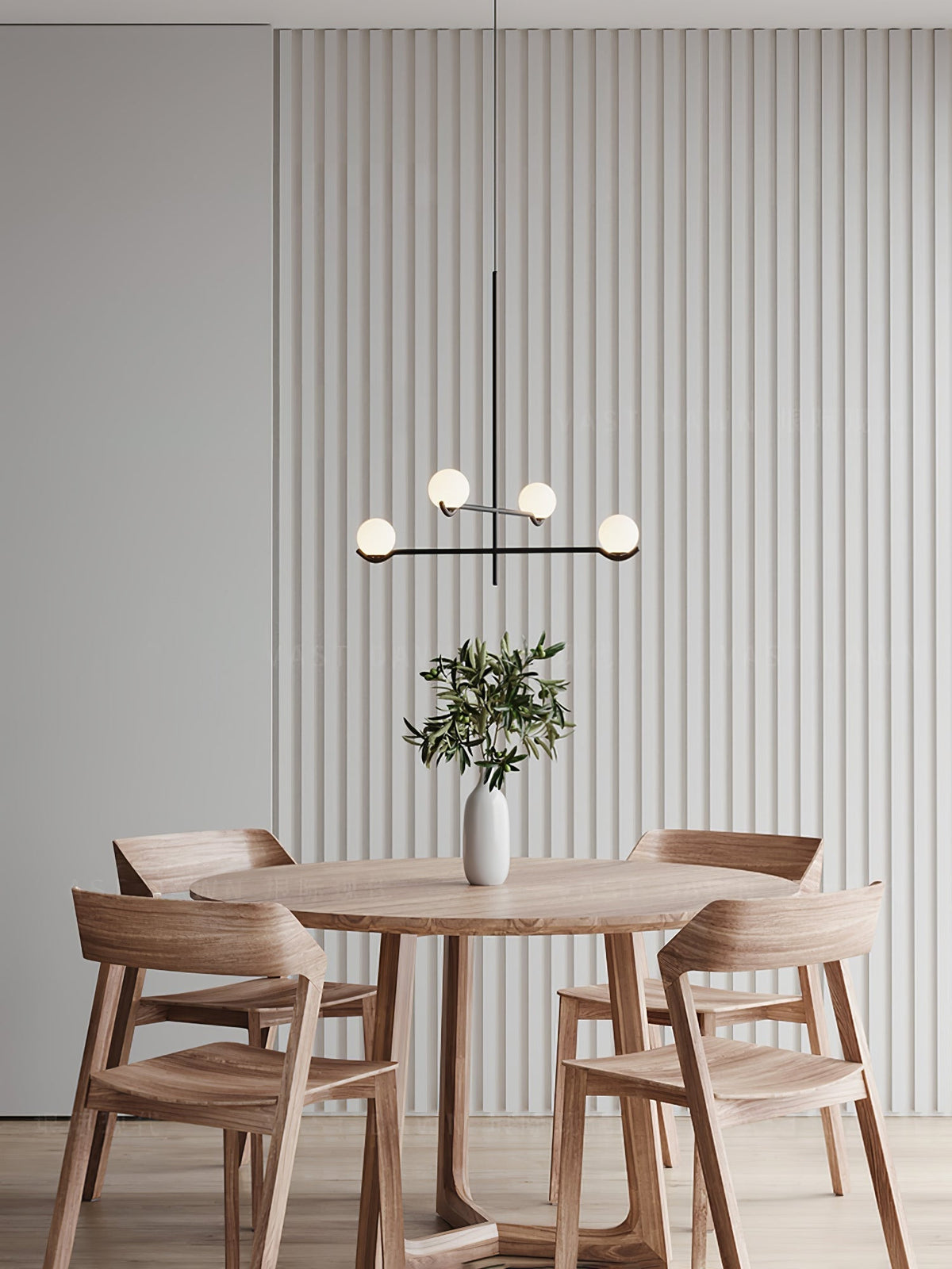 Noir Suspension Minimaliste en Verre