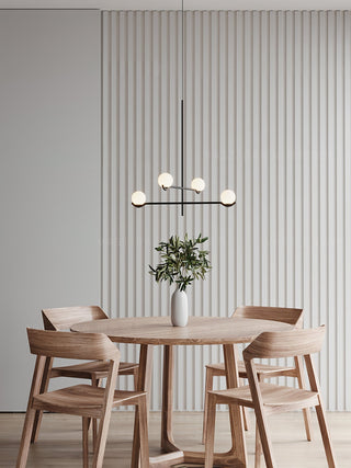 Noir Suspension Minimaliste en Verre