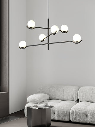 Noir Suspension Minimaliste en Verre
