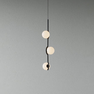 Noir Suspension Minimaliste en Verre