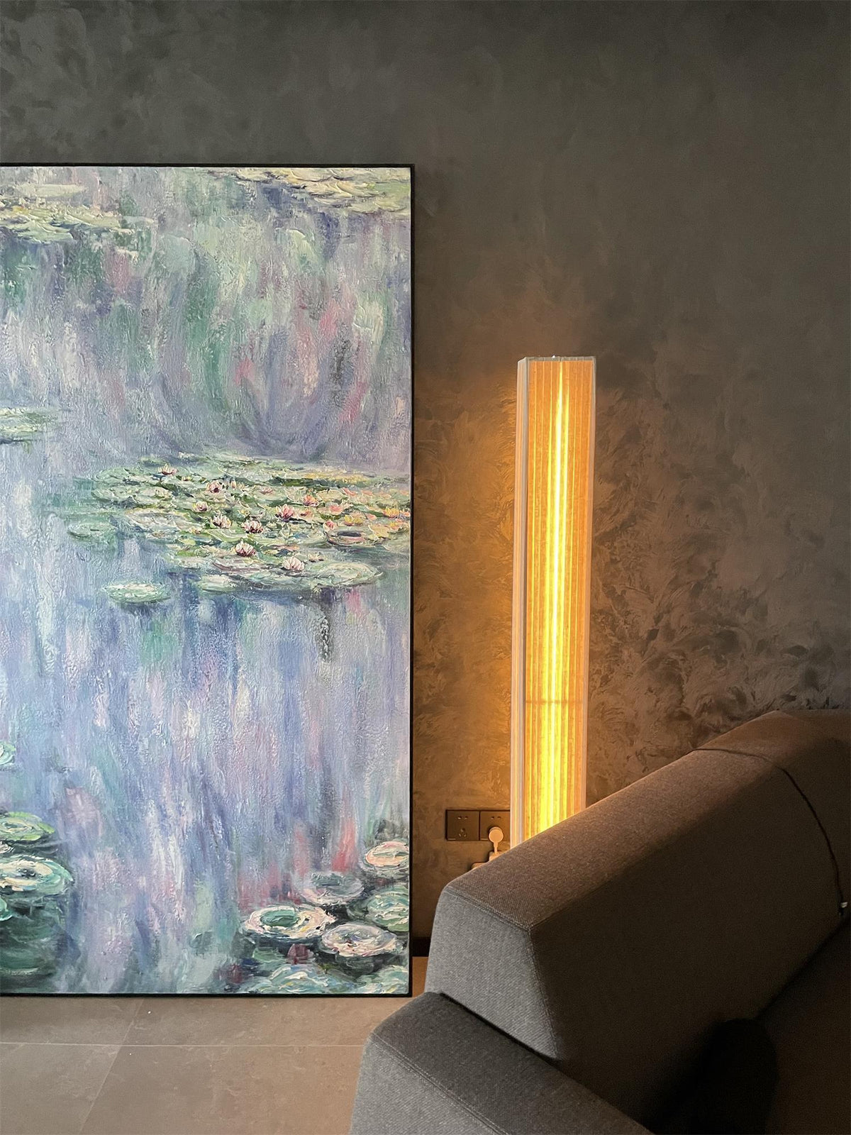 Vesolyre Lampadaire en Tissu Japandi