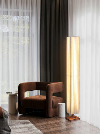 Vesolyre Lampadaire en Tissu Japandi