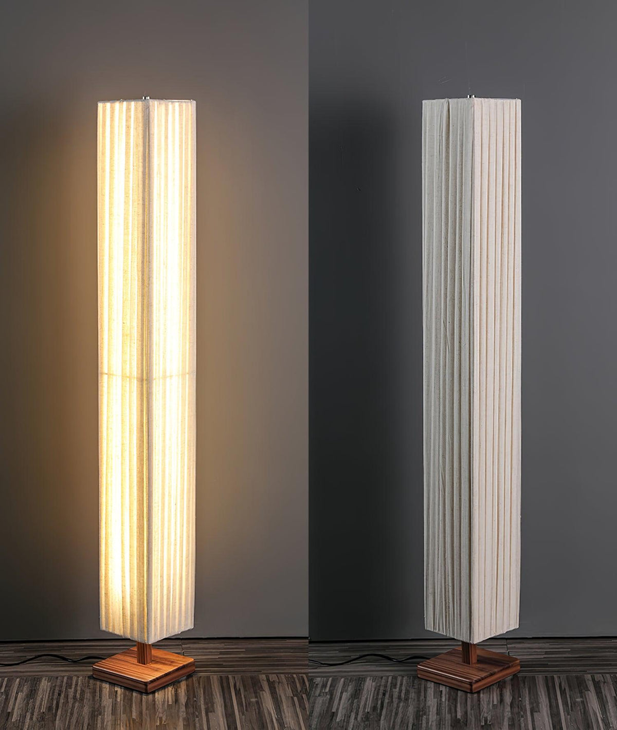 Vesolyre Lampadaire en Tissu Japandi